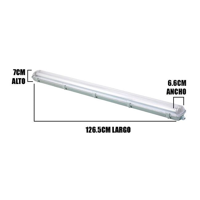 LUMINARIA HERMÉTICA TIPO INDIKO 1.20M X 01LUZ