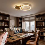Iluminación LED funcional y estética para oficina en casa o estudio con control remoto.