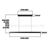 LÁMPARA COLGANTE MARSELLA LINE BLACK + CONTROL REMOTO LED