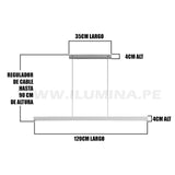 LÁMPARA COLGANTE MARSELLA LINE WHITE + CONTROL REMOTO LED