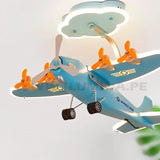 LÁMPARA DE TECHO INFANTIL AVIONCITO LED + CONTROL REMOTO