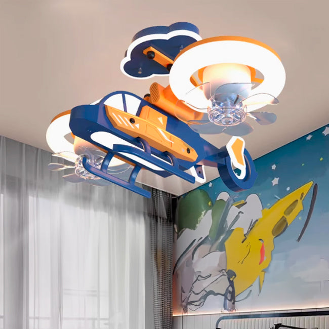 LÁMPARA DE TECHO INFANTIL SKY RIDER LED + CONTROL REMOTO