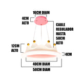 LÁMPARA DE TECHO INFANTIL ROYAL CROWN LED + CONTROL REMOTO