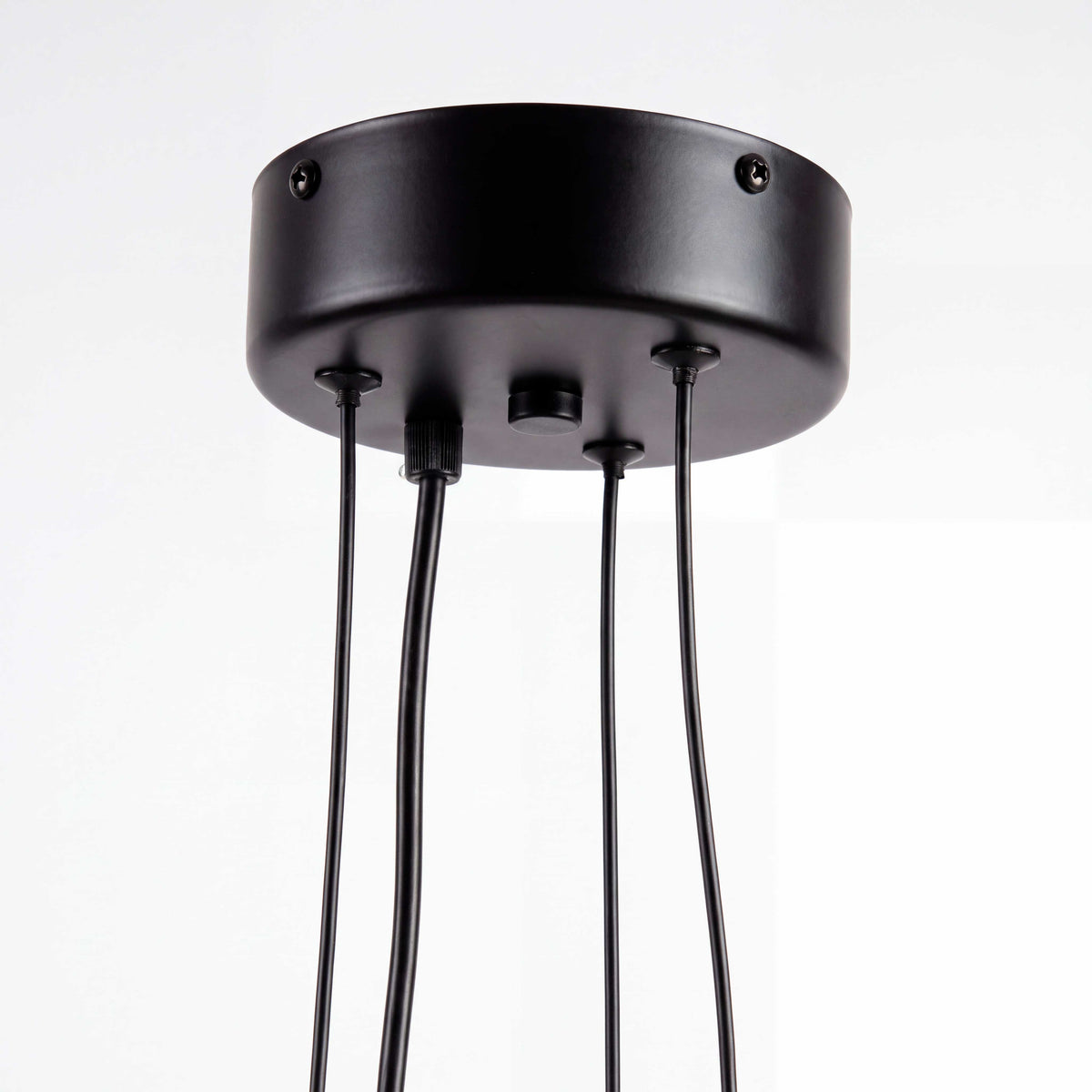 LÁMPARA COLGANTE LED DOBLE ALTURA ALTEA BLACK 5 AROS LUZ CÁLIDA