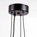 LÁMPARA COLGANTE LED DOBLE ALTURA ALTEA BLACK 5 AROS LUZ CÁLIDA