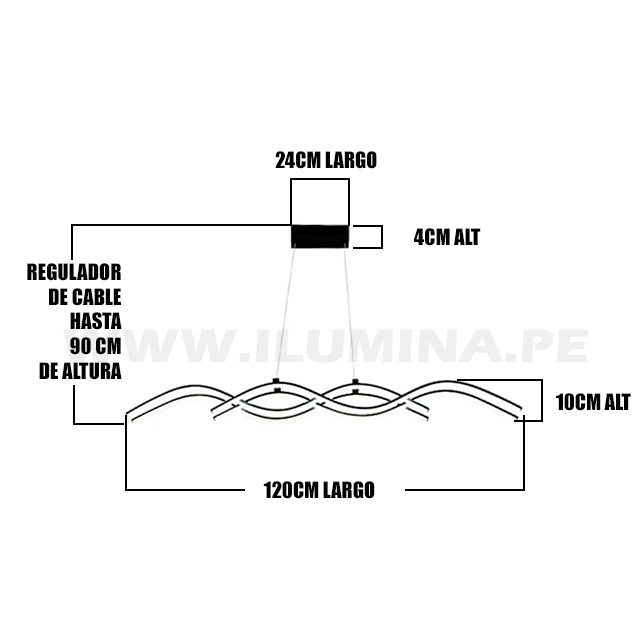 LÁMPARA COLGANTE MONTANA BLACK + CONTROL REMOTO LED