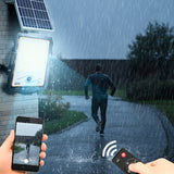 REFLECTOR LED 100W + CÁMARA INTEGRADA + PANEL SOLAR LUZ BLANCA 7500K + CONTROL REMOTO