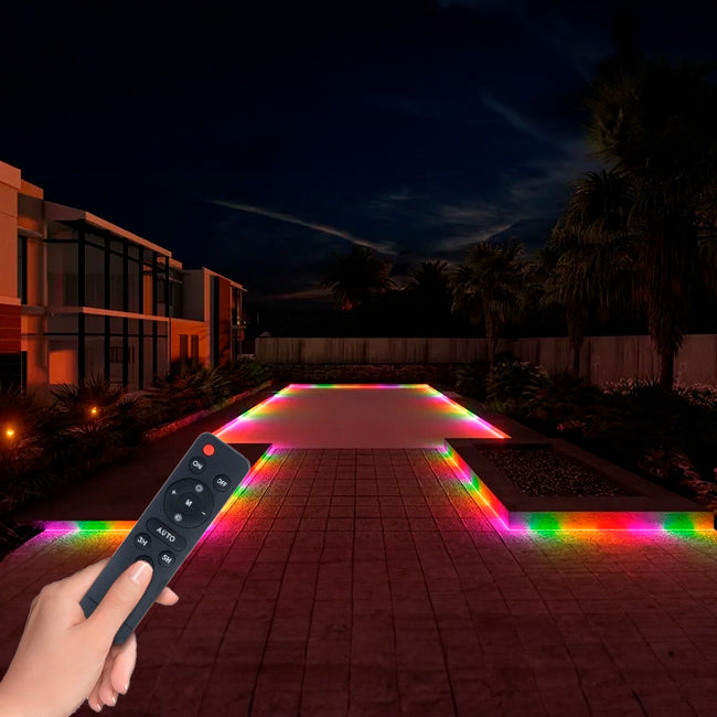 ROLLO DE CINTA LED 10 MTS CON PANEL SOLAR RGB MUTILCOLOR IP65 + CONTROL REMOTO