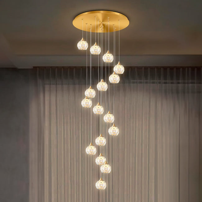 LÁMPARA COLGANTE CASCADA VERSALLES GOLD LED
