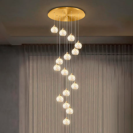 LÁMPARA COLGANTE CASCADA VERSALLES GOLD LED