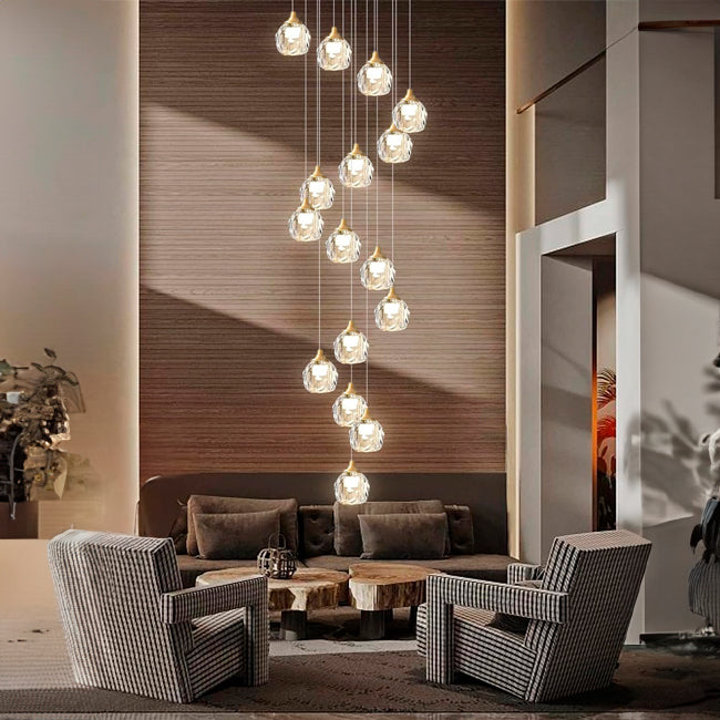 LÁMPARA COLGANTE CASCADA VERSALLES GOLD LED
