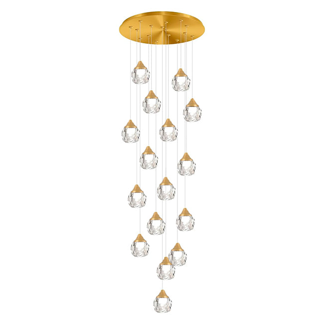 LÁMPARA COLGANTE CASCADA VERSALLES GOLD LED