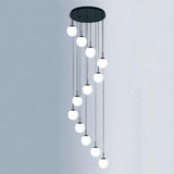 LÁMPARA COLGANTE CASCADA GALAXY BLACK / SIN FOCOS