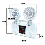 LÁMPARA DE EMERGENCIA 02 FAROLES MOD9101-220 2W 9 HORAS 210 LÚMENES COLOR BLANCO