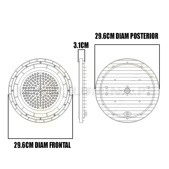 HIGH BAY 150W LED PROFESSIONAL SLIM LUZ BLANCA 6500K