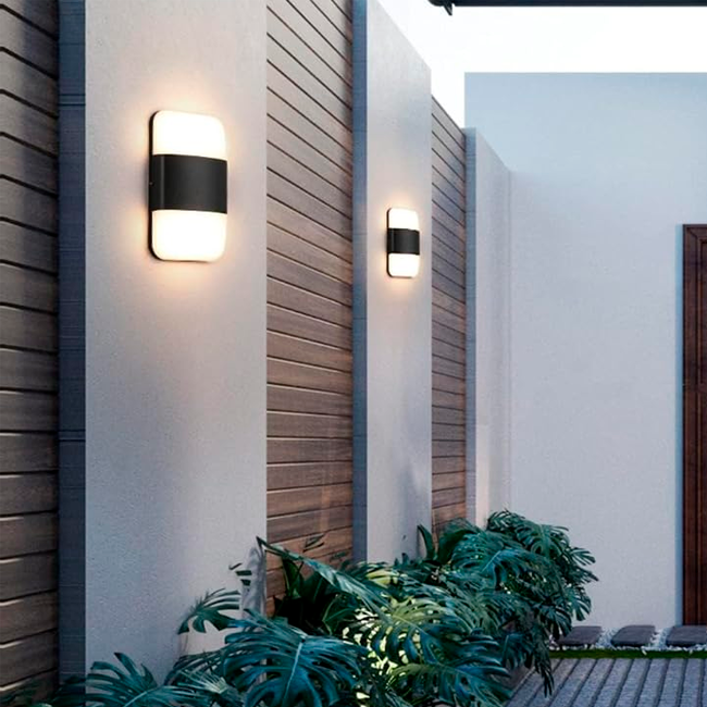 LÁMPARA DE EXTERIOR OLIVIA BLACK LED 12W LUZ CÁLIDA