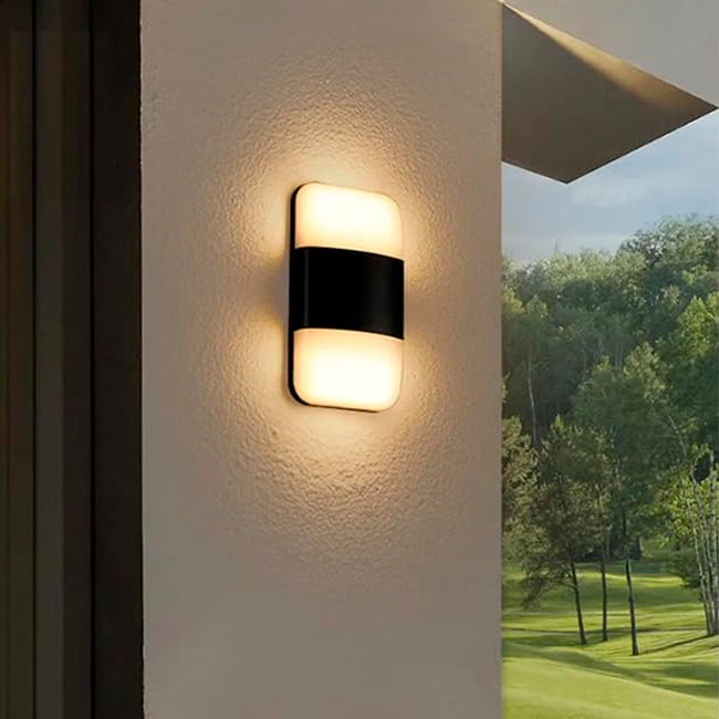 LÁMPARA DE EXTERIOR OLIVIA BLACK LED 12W LUZ CÁLIDA
