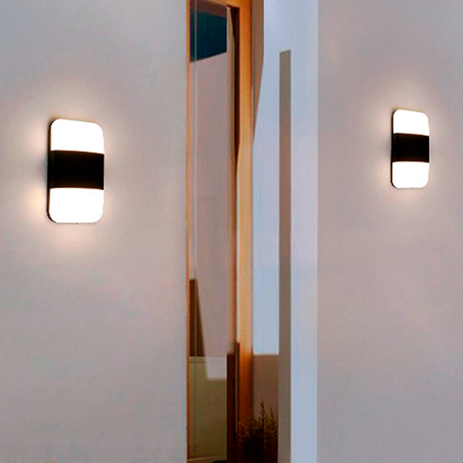 LÁMPARA DE EXTERIOR OLIVIA BLACK LED 12W LUZ CÁLIDA