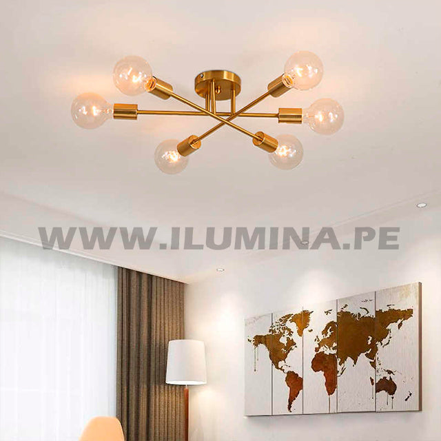 LÁMPARA COLGANTE OLIMPIA GOLD LED