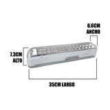 LÁMPARA DE EMERGENCIA RECTANGULAR ADOSABLE 30 LEDS SMD 7 HORAS OP-2195 LUZ BLANCA