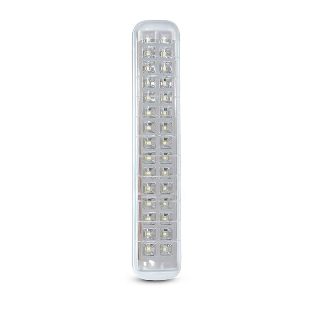 LÁMPARA DE EMERGENCIA RECTANGULAR ADOSABLE 30 LEDS SMD 7 HORAS OP-2195 LUZ BLANCA