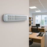LÁMPARA DE EMERGENCIA RECTANGULAR ADOSABLE 30 LEDS SMD 7 HORAS OP-2195 LUZ BLANCA