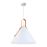 LÁMPARA COLGANTE CAMPANA DE ALUMINIO VERÓNICA WHITE / SIN FOCO