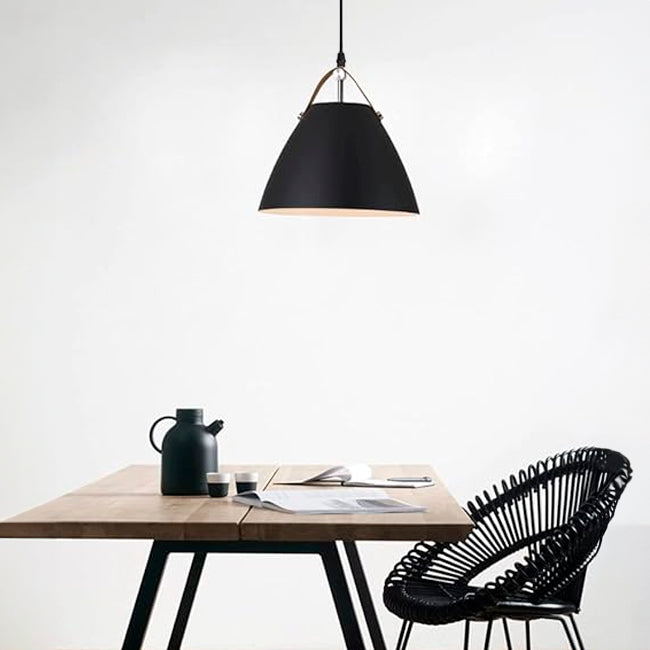 LÁMPARA COLGANTE CAMPANA DE ALUMINIO NAGOYA BLACK / SIN FOCO