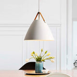 LÁMPARA COLGANTE CAMPANA DE ALUMINIO NAGOYA WHITE / SIN FOCO