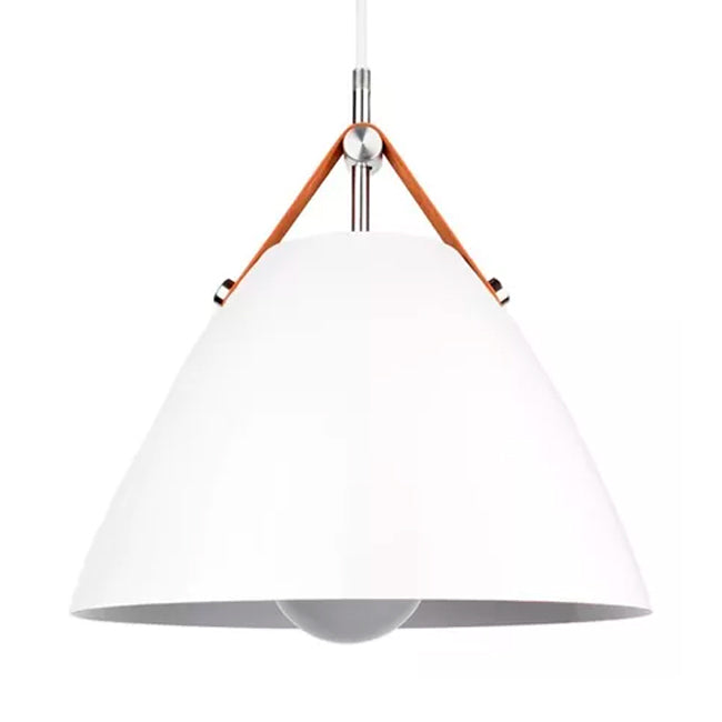 LÁMPARA COLGANTE CAMPANA DE ALUMINIO NAGOYA WHITE / SIN FOCO