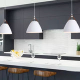 LÁMPARA COLGANTE CAMPANA DE ALUMINIO NAGOYA WHITE / SIN FOCO