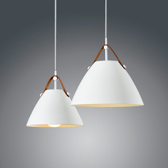 LÁMPARA COLGANTE CAMPANA DE ALUMINIO NAGOYA WHITE / SIN FOCO