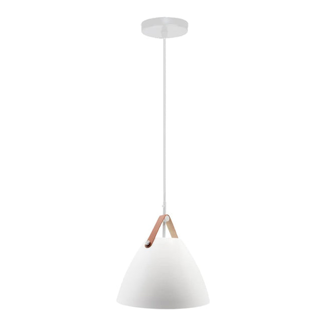 LÁMPARA COLGANTE CAMPANA DE ALUMINIO NAGOYA WHITE / SIN FOCO
