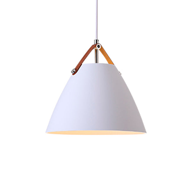 LÁMPARA COLGANTE CAMPANA DE ALUMINIO NAGOYA WHITE / SIN FOCO