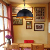 LÁMPARA COLGANTE CAMPANA DE ALUMINO ABIGAIL BLACK / SIN FOCO