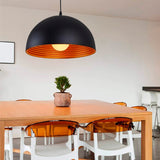 LÁMPARA COLGANTE CAMPANA DE ALUMINO ABIGAIL BLACK / SIN FOCO