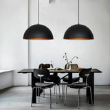 LÁMPARA COLGANTE CAMPANA DE ALUMINO ABIGAIL BLACK / SIN FOCO