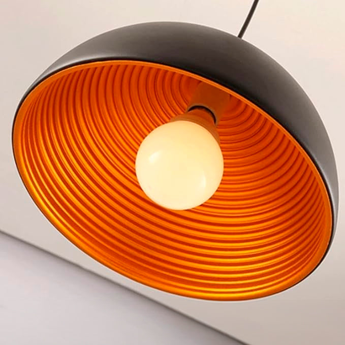 LÁMPARA COLGANTE CAMPANA DE ALUMINO ABIGAIL BLACK / SIN FOCO