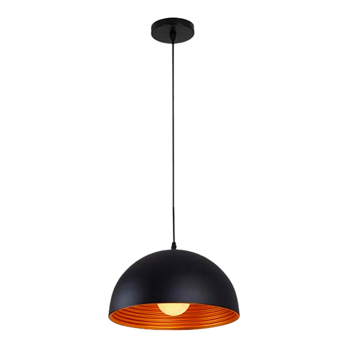 LÁMPARA COLGANTE CAMPANA DE ALUMINO ABIGAIL BLACK / SIN FOCO