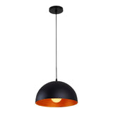 LÁMPARA COLGANTE CAMPANA DE ALUMINO ABIGAIL BLACK / SIN FOCO