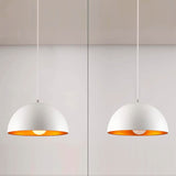 LÁMPARA COLGANTE CAMPANA DE ALUMINO ABIGAIL WHITE / SIN FOCO
