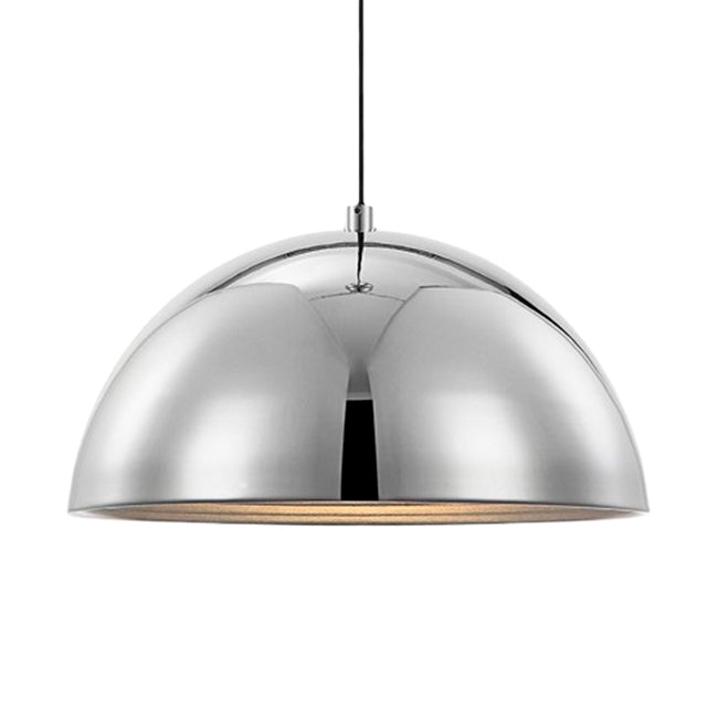 LÁMPARA COLGANTE CAMPANA DE ALUMINIO CATERINA SILVER / SIN FOCO