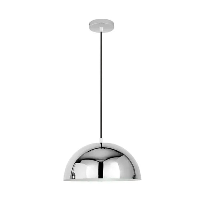 LÁMPARA COLGANTE CAMPANA DE ALUMINIO CATERINA SILVER / SIN FOCO