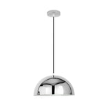 LÁMPARA COLGANTE CAMPANA DE ALUMINIO CATERINA SILVER / SIN FOCO