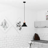 LÁMPARA COLGANTE CAMPANA DE ALUMINIO LUISA BLACK AND WOOD / SIN FOCO