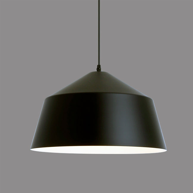 LÁMPARA COLGANTE CAMPANA DE ALUMINIO VALERIA BLACK / SIN FOCO