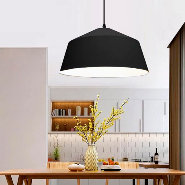 LÁMPARA COLGANTE CAMPANA DE ALUMINIO VALERIA BLACK / SIN FOCO