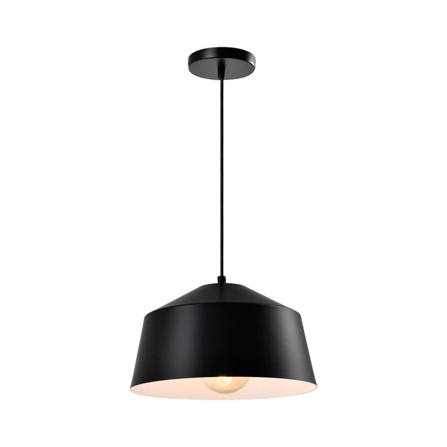 LÁMPARA COLGANTE CAMPANA DE ALUMINIO VALERIA BLACK / SIN FOCO