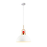 LÁMPARA COLGANTE CAMPANA DE ALUMINIO FRANCIA WHITE / SIN FOCO