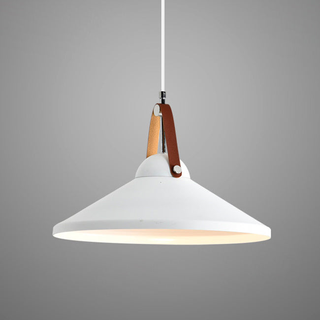 LÁMPARA COLGANTE CAMPANA DE ALUMINIO COLUMBIA WHITE / SIN FOCO